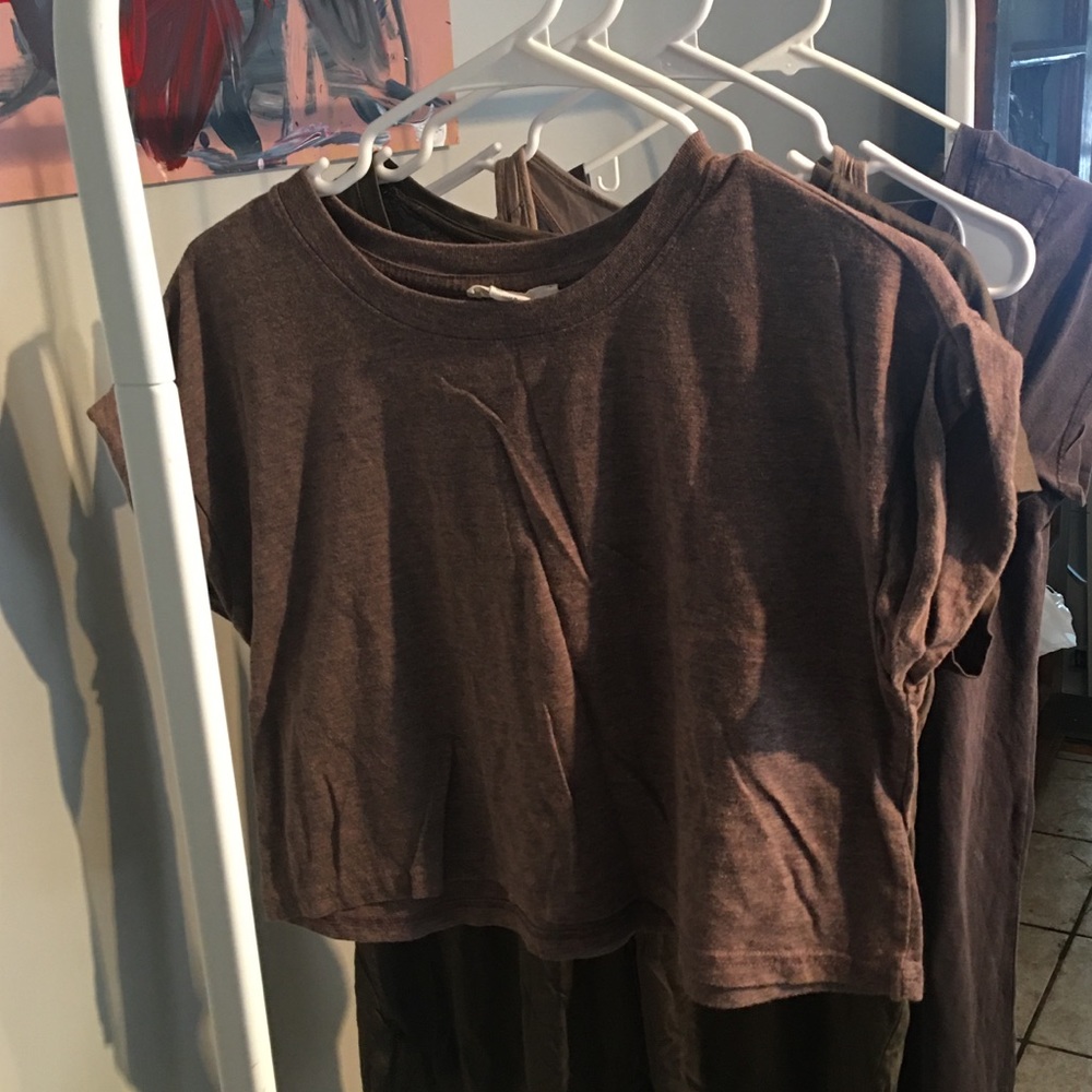 Brown crop top